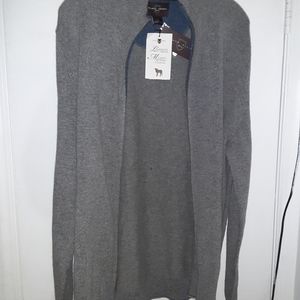 Black Brown 1826 Lambswool Blend Full-zip Sweater